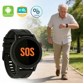 Reloj de Seguimiento de Salud para Mayores con Android 9.0, GPS, Llamada SOS y Geo-cerca para Personas Mayores que Viven Solas