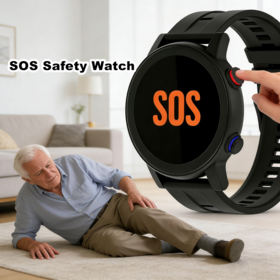 Tragbare Gesundheitsarmbänder Herzfrequenzmesser GPS/LBS/WLAN-Tracker für SOS-Sturzalarm Armband
