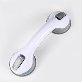 Strong Suction Bathroom Handrail, Plastic Shower Grab Bar for Bathtub, Glass Door & Smooth Walls, Tool-Free Install