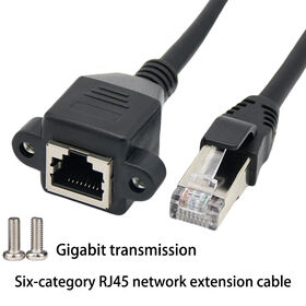 Cat6 Gigabit Network Cable Factory Direct rj45 male to female Extension cord Utp Cat6 cable With ear screw holes for easy fixation