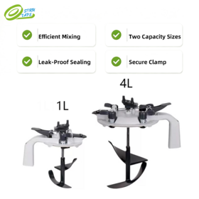 Paint Mixing Lid & Agitator Tool Sealing Slurry Cover with Small Paddle for 1L/4L Paint Cans
