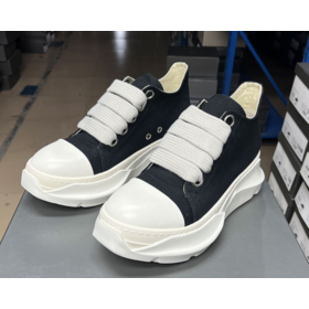 Wholesale Rick Owens thick lace-up canvas shoes, high-top shoes, men's thick-soled heightening shoes for Low-top shoes