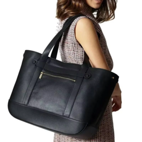 Bolso Tote Casual de Gran Capacidad para Mujer, Bolso de Mano Suave de Cuero PU de Color Sólido a la Moda con Cremallera, Resistente al Agua, Portátil para Viajes Diarios