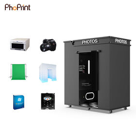 Nouvelle Photo De Noël Selfie Photo Stand 45 Pouces Miroir Écran Self Service Photo Booth Machine Avec Imprimante et Caméra