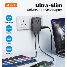 Wholesale Factory Price 15w Fast Wall Charger World Universal Travel Adapter International Plug Adaptor with 2 Type C and 1 Usb A for sale