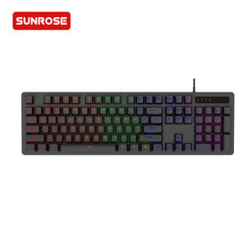 Keyboard Mekanik Berkualitas Tinggi Full-Size Wired RGB Backlit untuk Kantor dan Gamer