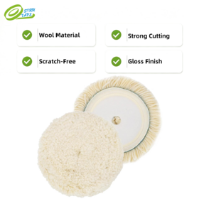 Wholesale Single-Sided 7inch Wool Buffing Disc Car Bodies Polishing Buffing Pads Wool Pads