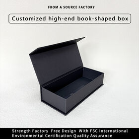 Customized Gift Box - Flip-Top Magnetic Book-Shaped Box - High-end and Exquisite Cosmetics Gift Box for Souvenir Packaging