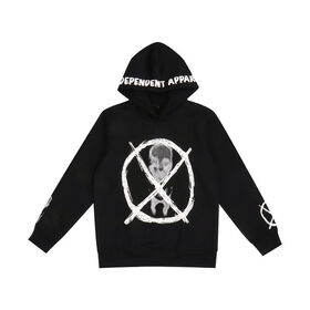 Sweat à Capuche Homme en Coton Ample avec Impression 3D Puff