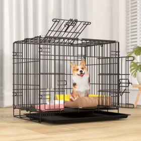 Gran venta plegable con cable de metal apilado anima jaulas de acero alambre de metal perro cajón jaulas para mascotas y casas gato