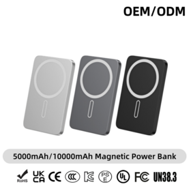 OEM KC CE 5000mAh 10000mAh Ultra fino magnético Powerbank telefone carregador portátil sem fio carregamento bancos de energia para celular