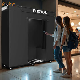 New Korea Photo Booth Payment Self Service Enclosed Photo Booth Kiosk Selfie Photo Booth for Shop Weddings and Parties