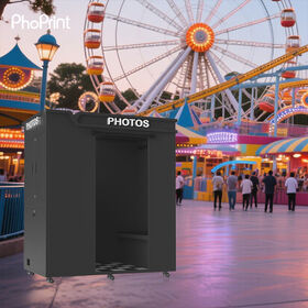 Korean Interactive Instant Print Selfie Payment Photo Booth Kiosk Enclosed Self Service Photo Booth for Shopping Center