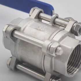 Válvula de Bola de Acero Inoxidable 304 de Tres Piezas, Tipo Roscado Hembra, Válvula de Conmutación Tipo Soldadura a Tope Q11F de Tres Piezas 316L