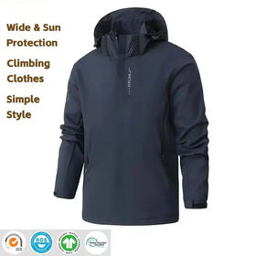 Pemasok China Jaket Outdoor Tipis Musim Dingin Pria Lengan Panjang, Windbreaker Tahan Air & Angin, Cepat Kering dengan Ritsleting