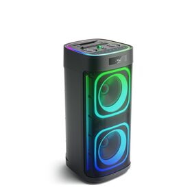 Caixa de som para festas no atacado 200W DUAL 8" CAIXA DE SOM EXTERNA PARA FESTAS de alta potência com graves pesados para música com luz de discoteca