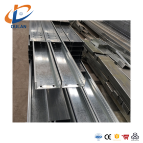 Roll Formed Steel Channel With Slotted Holes For Adjustable Shelving System And Retail Display Rack C-Shaped Steel