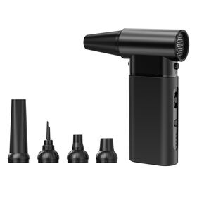 Popular removable battery mini turbo jet fan blower 4 speed adjustable electric air duster for keyboard, car, PC, snow