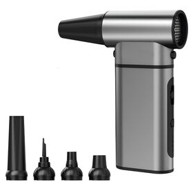Popular mini turbo jet fan compressed air duster with extra removeable battery for keyboard, computer, house cleaning