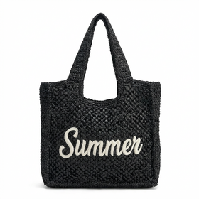 OEM/ODM Kundenspezifische Luxus Damen Handgemachte Strandstrohtasche Großhandel Sommer Handgemachte Strandstrohtasche