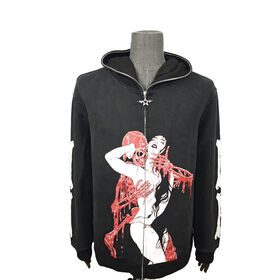 Custom Zip Heavyweight 500Gsm French Terry Stone Wash Hoodie Boxy Zip up Hoody Full Zip Vintage Jacket
