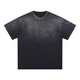 Nouvelle Mode Poids Lourd 100% Coton Lâche Vintage T-shirt Impression Personnalisée Logo Hommes Rétro 250gsm Détresse Surdimensionné T-shirt