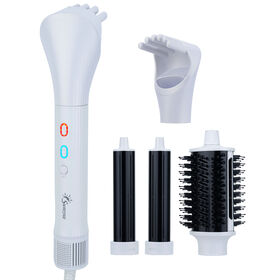 Brosse Sèche-Cheveux Multi-Style, Rehausseur de Racines, Brosse à Air Chaud, Volume aux Racines, Brosse Sèche-Cheveux Ionique Haute Vitesse avec Contrôle Intelligent de la Température