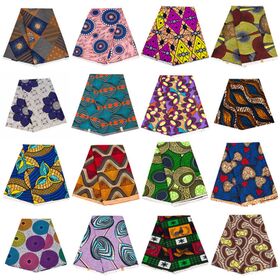 Ethnic Geometric Double Side Polyester African Wax Style Fabric