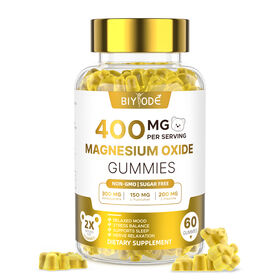 El magnesio del OEM gummies con el suplemento libre del azúcar de la ayuda de la relajación de Ashwagandha 400mg de la L-teanina