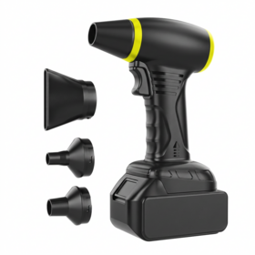 Souffleur de Feuilles Portable Sans Fil à Vitesse Variable Continue - Nettoyeur de Poussière Manuel Turbo avec Batterie Amovible pour le Dégagement de la Neige