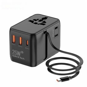 Adaptador de Corriente Internacional PD25W 2A + 2C con Cable