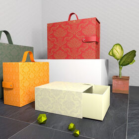 Kotak Hadiah Kayu Multicolor Kustom dengan Desain Personalisasi untuk Souvenir Pernikahan, Belanja Butik, Bingkisan Pesta, Penyimpanan Perhiasan