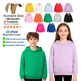 Sweat à Capuche Uni Personnalisé pour Enfants - Vêtements pour Filles et Garçons Printemps/Automne