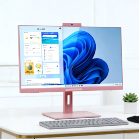 PC Desktop All-in-One 27 inci DDR5 Ryzen 7 7700 SSD AIO untuk Kantor, Bisnis, dan Sekolah