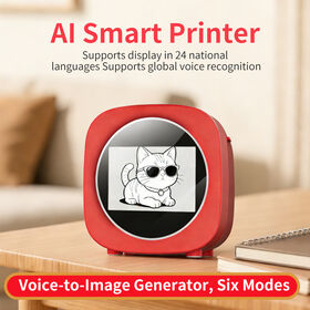 Ai Kids printer Voice Control Mini thermosensitive Portable Pocket Printer tinta livre Heat Sensitive printer for Kids mini printer