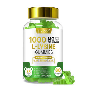 OEM L-lisina gominias con sabor a granada piel salud inmune apoyo suplemento gominias