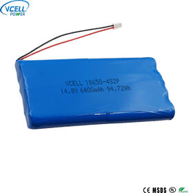 Baterai Lithium Ion Isi Ulang OEM 14.8V 6400mAh untuk Speaker Portabel, Penyedot Debu Robotik, Lampu Sorot LED Daya Tinggi