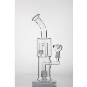 Tuyau d'eau en verre droit à double percuteur matriciel personnalisé, couleur personnalisée, usine
