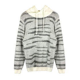 Herren Pullover-Strickpullover mit Rollkragen aus grauem Jacquard, leger, für den täglichen Gebrauch (OEM/ODM)