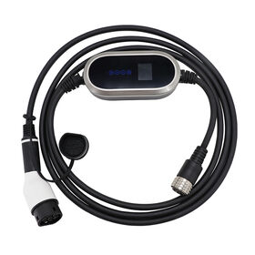 Portable EV Charger 3.5kW / 7kW On-board Charging Cable Wire Harness, EV Charging Gun with Plug for Home & Travel Use