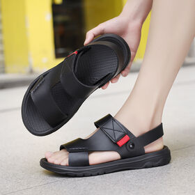 Wholesale Men's Summer Outdoor Fisherman Sandals Non-Slip Hard-Wearing Adjustable Heel Strap Slip-On Shoes