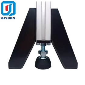 Corner brace / shroud support legs / base angle - The Industrial aluminum profile accessories floor components.