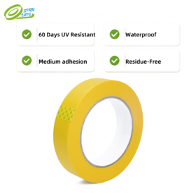 60 Days UV Resistant Yellow Washi Masking Tape, Painters Tape for Indoor Painting