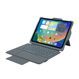 Großhandel OEM USB-C Kabel Tastatur Hülle mit Trackpad für iPad 10./11.(A16)/12. Gen, Scharnier-Kickstand, 3,5mm Klinke, Grau
