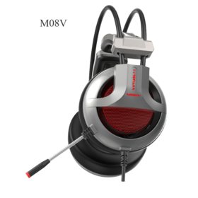 Auriculares Gaming Portátiles M08V JINDUN, Audio Estéreo 3D 105dB, Conexión por Cable con Micrófono, Negro, Certificado CE