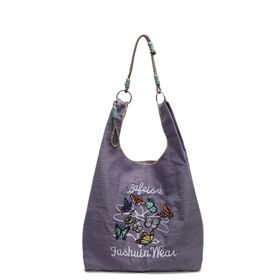 Neue bestickte Einkaufstasche, umweltfreundliche Handtasche, trendige Pendler-Tragetasche, einseitige Stofftasche