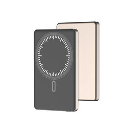 Chargeur sans fil magnétique avec la banque portative de batterie Banque mince de puissance de remplissage sans fil de puissance de la banque 5000mAh de puissance de Magsafe