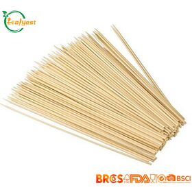 Espetos bambu descartáveis churrasco partes