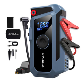 2000A Portable Car Jump Starter With Tire Inflator Jump Starter Power Bank With Air Compressor