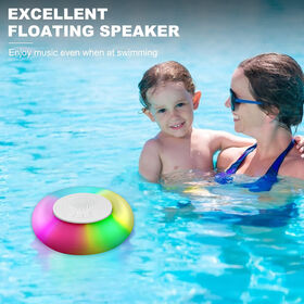 Lumières de Piscine Flottantes avec Haut-parleur Bluetooth 2-en-1, Lumières de Piscine RGB Étanche IP65, Son Hi-Fi à 360° pour Piscine, Bain à Remous, Extérieur